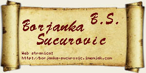 Borjanka Šućurović vizit kartica